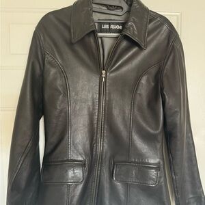 Luis Alvear Women's Black Leather Jacket Size Small